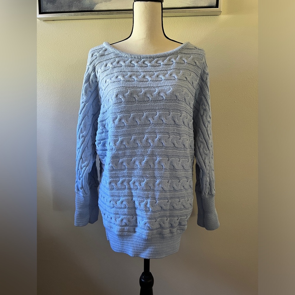 Fashion Nova Women’s Crew Neck Light Blue Sweater Size L